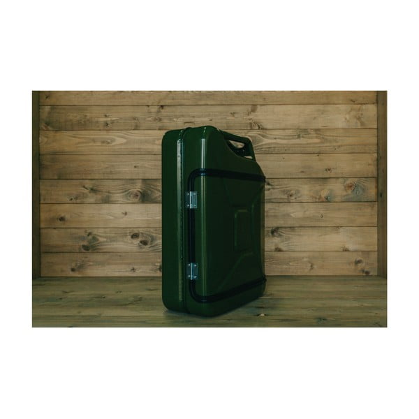 Zestaw zielonego baru w kształcie kanistra i 2 szklanek Designed By Man-image-2