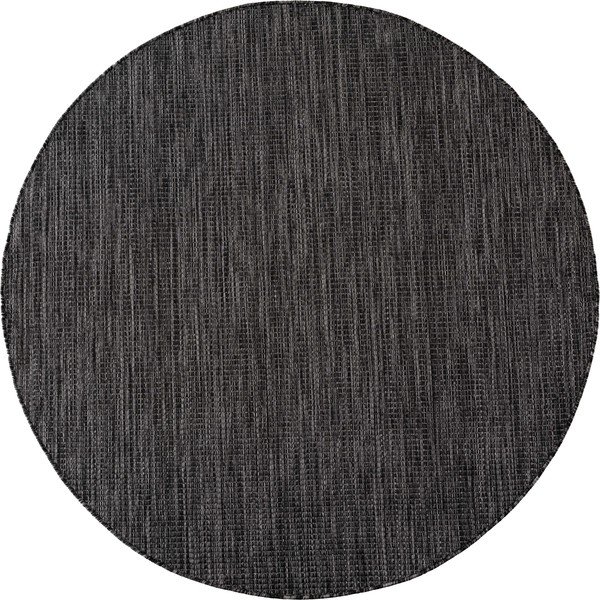 Czarny okrągły dywan odpowiedni na zewnątrz ø 80 cm Mira 1450 – Ayyildiz Carpets