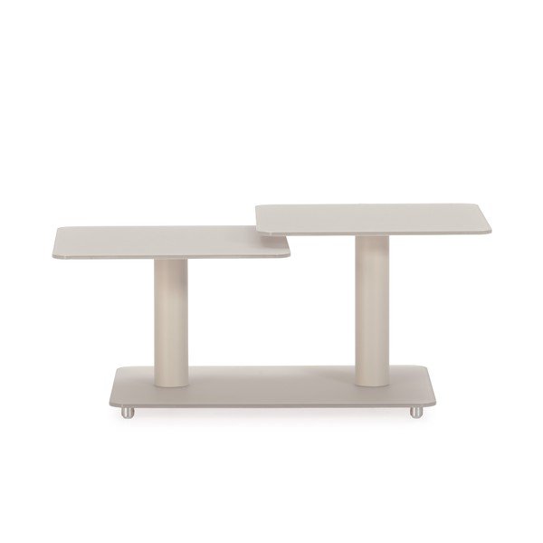 Kremowy szklany stolik 54x115 cm Elvi – Marckeric-image-1