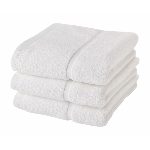 Biały ręcznik Aquanova Adagio, 55x100 cm