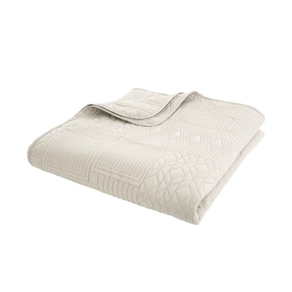 Beżowa narzuta pikowana 220x230 cm Folkstone Geo – Catherine Lansfield