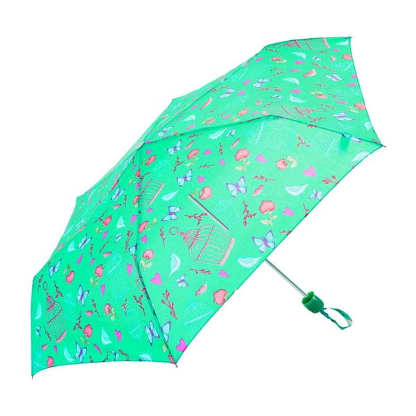 Zielona parasolka dziecięca Birds & Butterflies