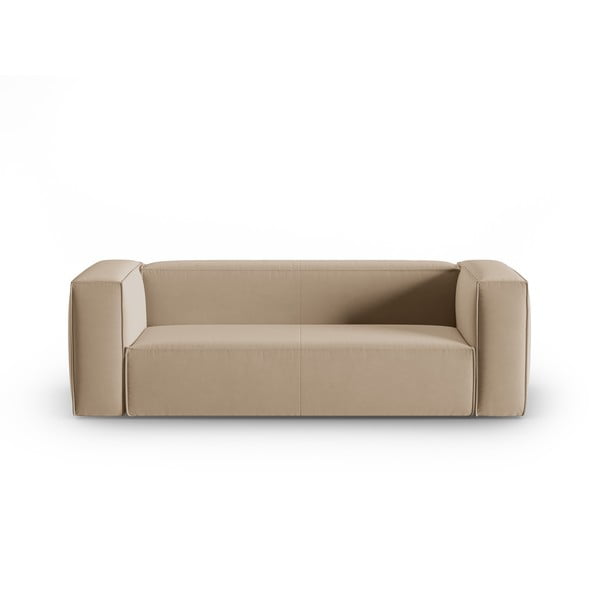 Jasnobrązowa aksamitna sofa 200 cm Mackay – Cosmopolitan Design