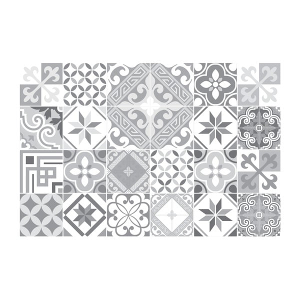 Zestaw 24 naklejek ściennych Ambiance Wall Decal Cement Tiles Azulejos Micalina, 15x15 cm-image-2