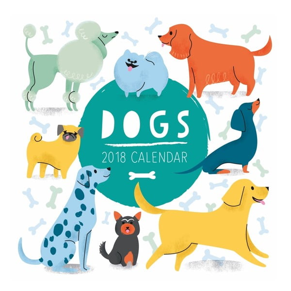 Kalendarz wiszący 2018 Portico Designs Dogs