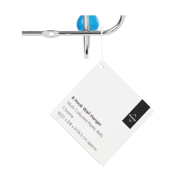 Metalowy wieszak ścienny w kolorze srebra Plastic – Premier Housewares-image-1