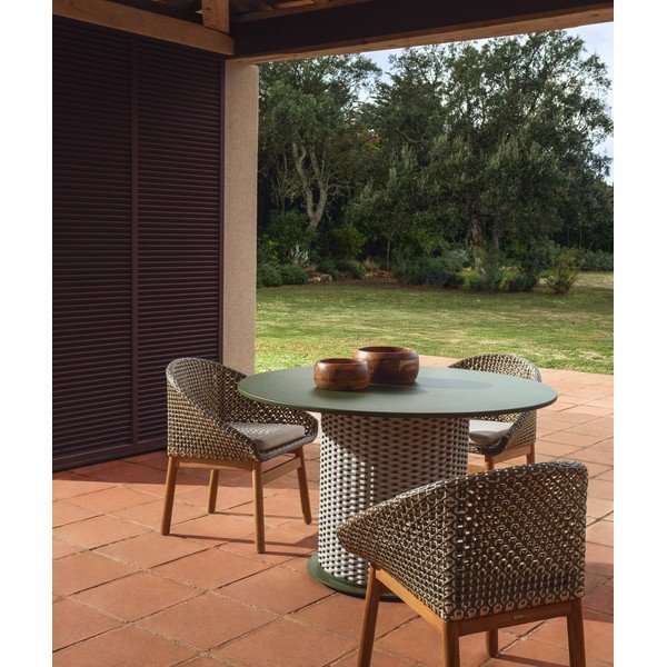 Zielone rattanowe krzesło ogrodowe Olbia – Kave Home-image-3
