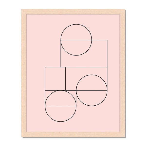 Obraz w ramie Liv Corday Scandi Geometry, 40x50 cm