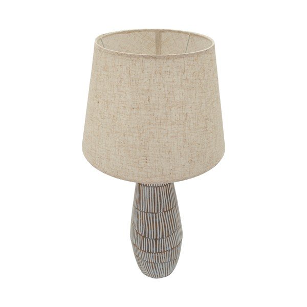 Kremowa lampa stołowa z tekstylnym kloszem (wysokość 69,5 cm) Hanoi – Mauro Ferretti-image-3