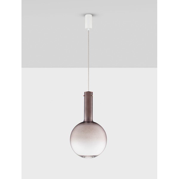 Brązowa szklana lampa wisząca LED ze ściemniaczem ø 30 cm Nostos – Nova Luce-image-4
