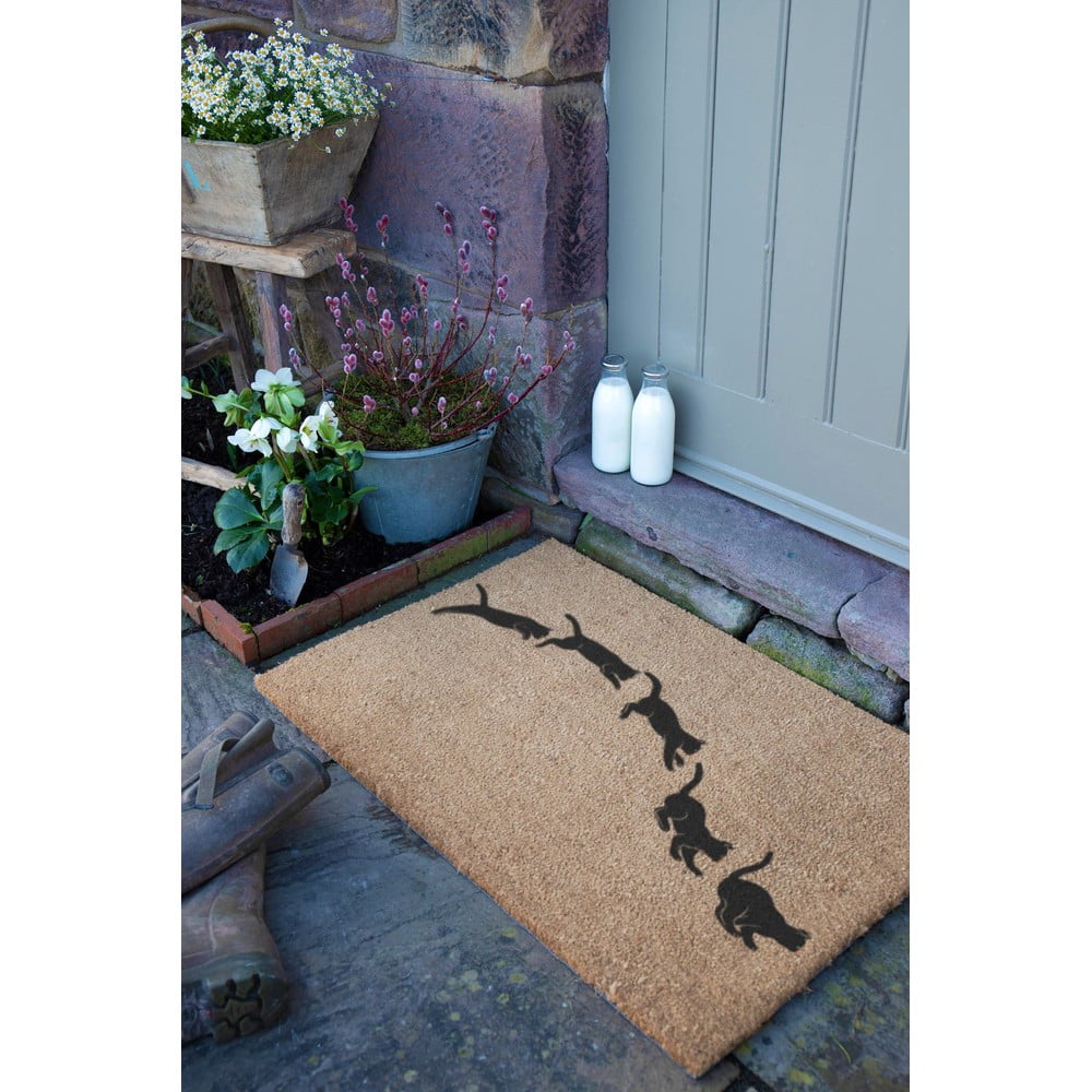 Wycieraczka z włókna kokosowego 40x60 cm Jumping Cats – Artsy Doormats (zdjęcie 9)