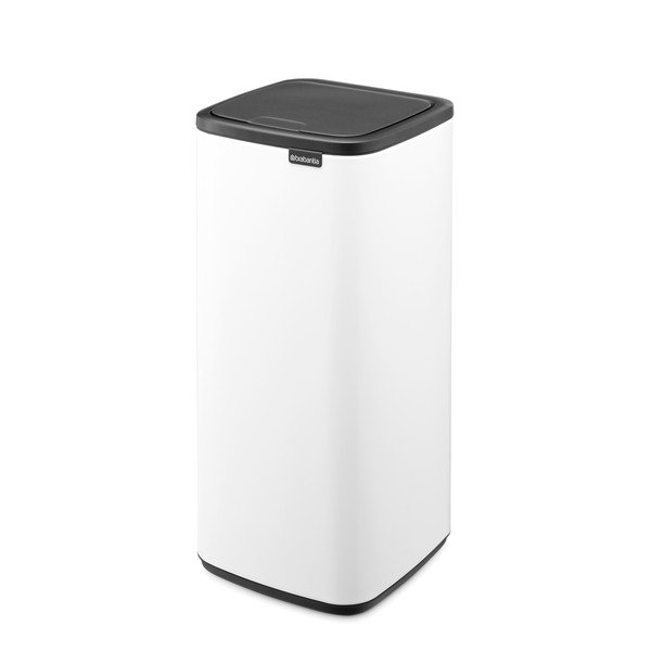 Biały stalowy kosz na śmieci otwierany na dotyk 30 l Bo Touch – Brabantia