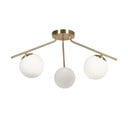 Lampa sufitowa w biało-złotym kolorze ze szklanym kloszem ø 14 cm Mahala – Kave Home
