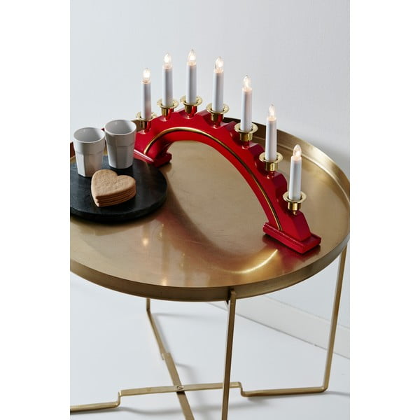 Dekoracja świetlna w czerwono-złotym kolorze ze świątecznym motywem Celine – Markslöjd-image-1