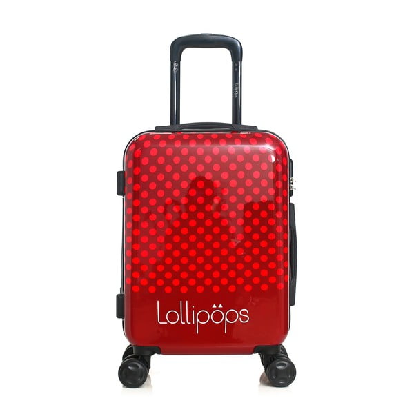 Zestaw czerwonej walizki z 4 kółkami i kosmetyczki Lollipops Penny-image-4
