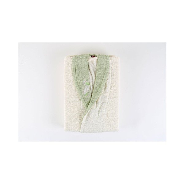 Zielony unisex szlafrok ze 100% bawełny Greg, rozmiar S/M-image-1