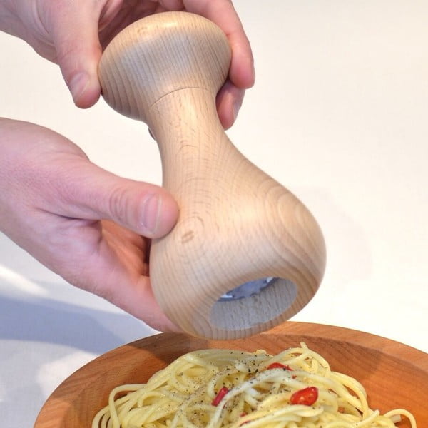 Młynek do przypraw z drewna dębowego Wireworks Grinder Black, 16 cm-image-2