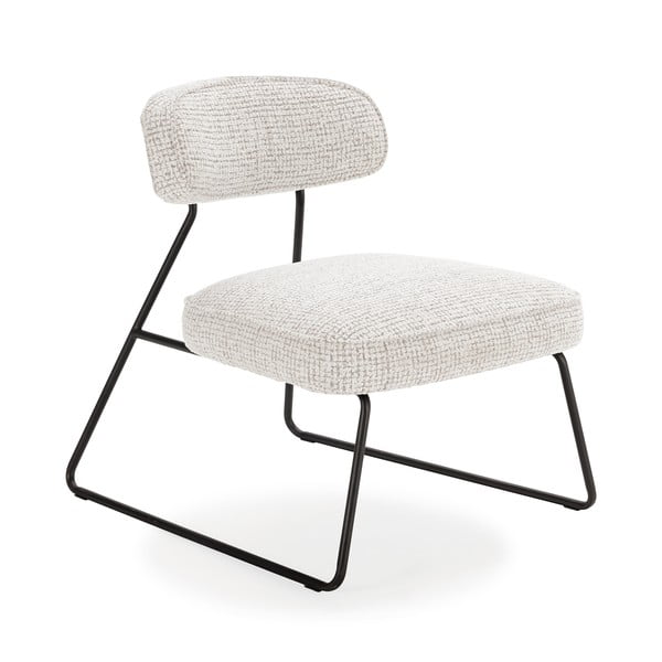 Białobeżowy fotel Elon – Marckeric