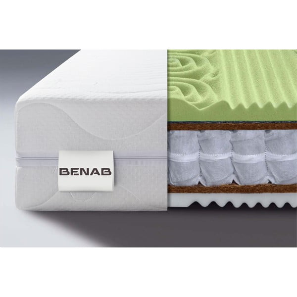 Twardy/średnio twardy sprężynowy materac dwustronny 120x200 cm Visco Sleep – BENAB-image-1