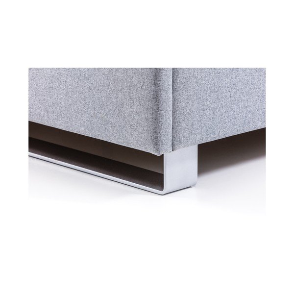 Jasnoszare łóżko Polstrin Karpó, 180x200 cm-image-3