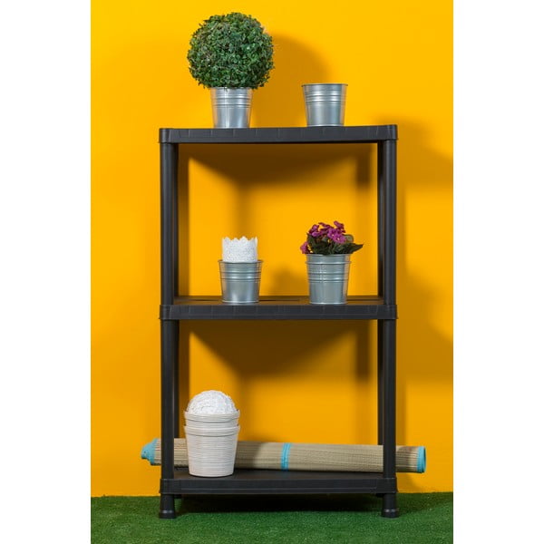 Czarny plastikowy regał do garażu 60x95 cm Universal Pro – Toomax-image-1
