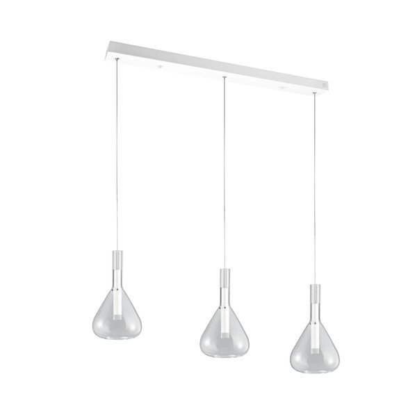 Biała lampa wisząca LED ze szklanym kloszem Cipera – CINQUE-image-1