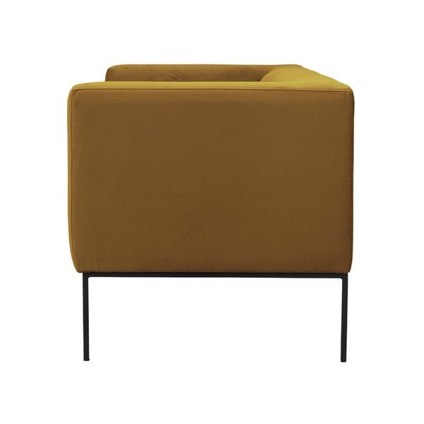 Żółta aksamitna sofa Windsor & Co Sofas Neptune, 145 cm-image-3