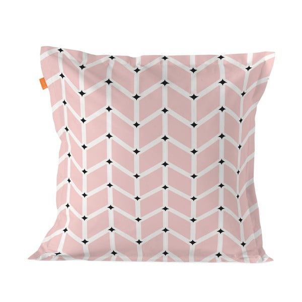 Różowa bawełniana poszewka na poduszkę Blanc Blush, 60x60 cm