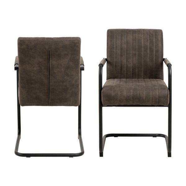 Ciemnoszare krzesła zestaw 2 szt. Adele – Actona-image-3