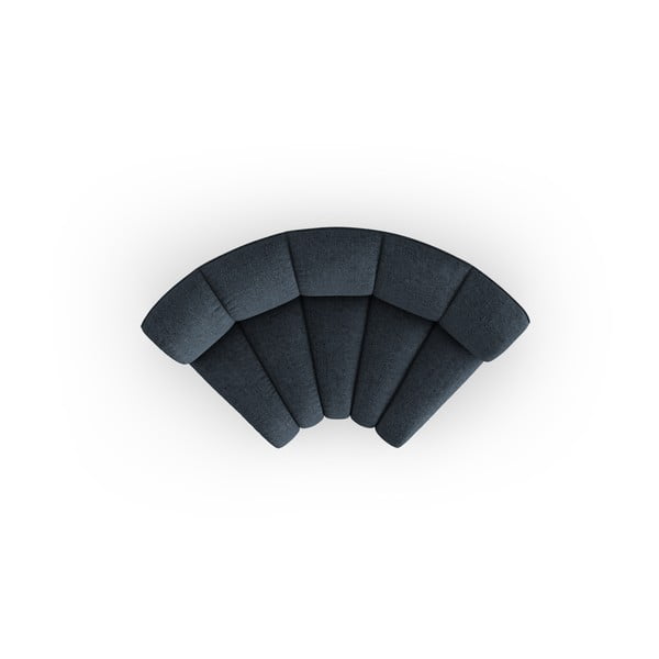 Niebieski moduł sofy z tkaniny szenilowej (strona zmienna) Lupine – Micadoni -image-2