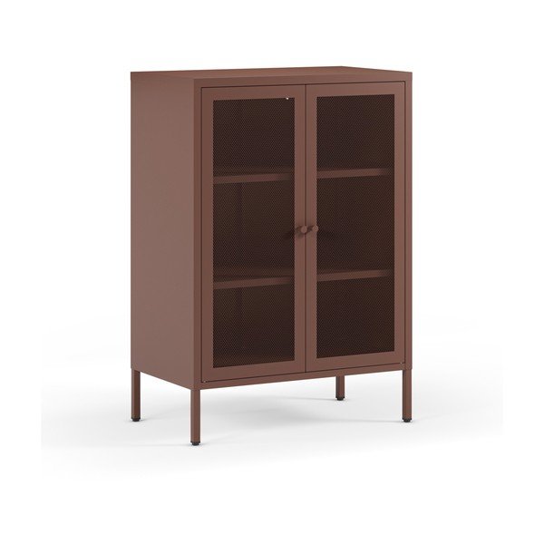 Bordowa metalowa szafka 70x100x40 cm Fayna – Marckeric-image-1