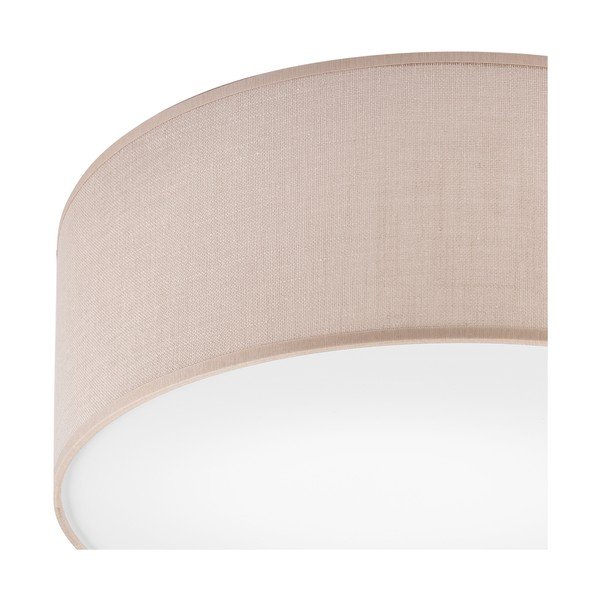 Beżowa lampa sufitowa z tekstylnym kloszem ø 35 cm Vivian – LAMKUR-image-3