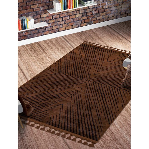 Brązowy dywan odpowiedni do prania 180x120 cm − Vitaus-image-1