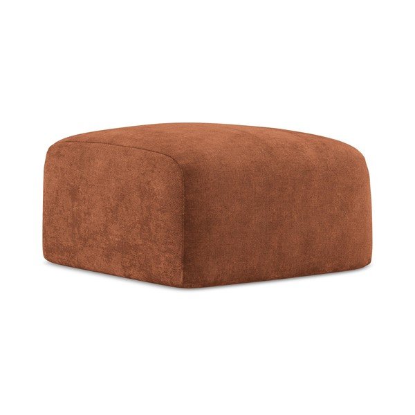 Podnóżek z tkaniny szenilowej w kolorze terakoty Leila – Makamii-image-3