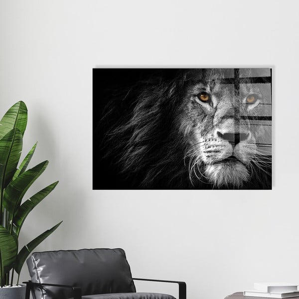 Szklany obraz 70x50 cm Lion – Wallity-image-4