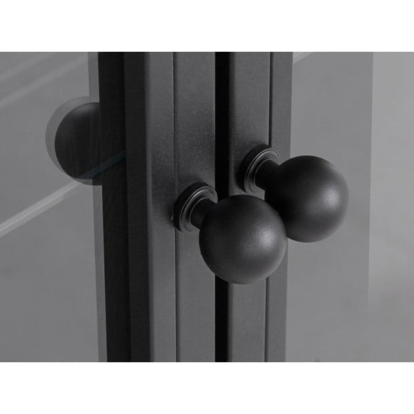 Czarna witryna dwudrzwiowa Støraa Alva, wys. 140 cm-image-1