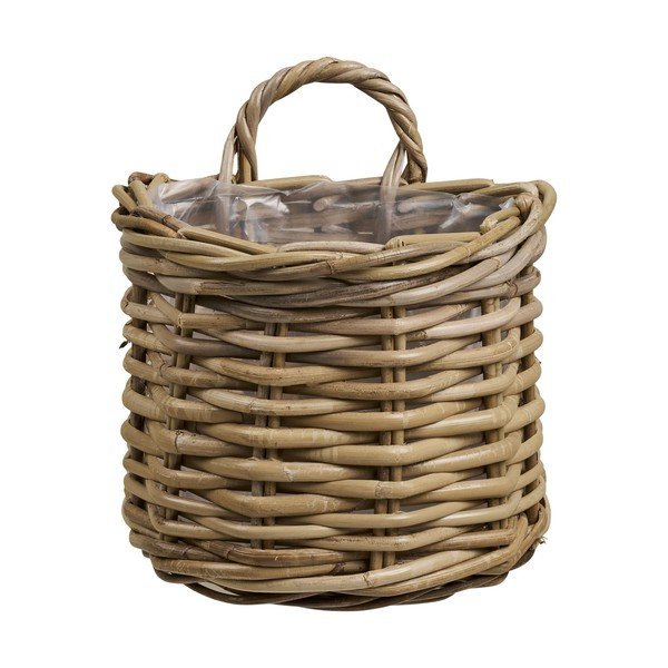 Rattanowa wisząca osłonka na doniczkę na zioła Keli – House Nordic