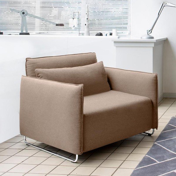 Beżowy rozkładany fotel Softline Cord-image-1