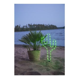 Zielona lampa ogrodowa LED w kształcie kaktusa Star Trading Tuby, wys. 54 cm