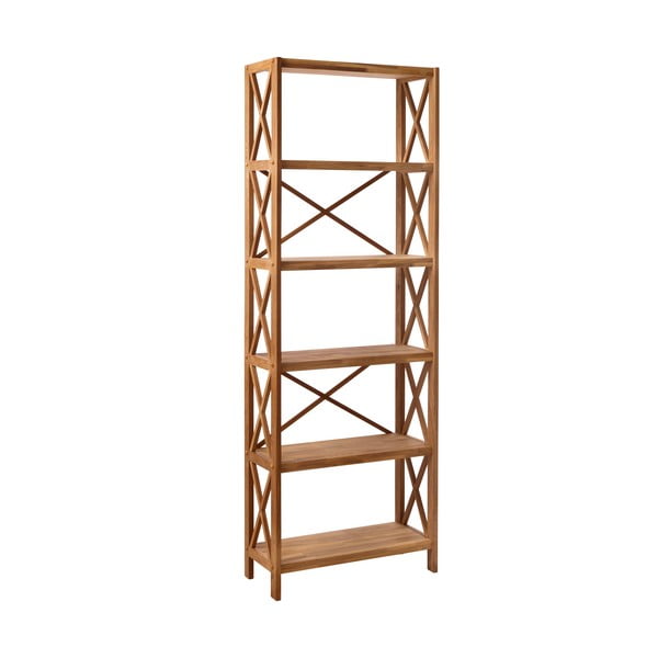 Regał z litego drewna dębowego w naturalnym kolorze 70x198 cm X-Shelf – Unique Furniture-image-2