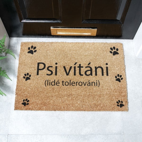 Wycieraczka z włókna kokosowego 40x60 cm Psi vítáni – Artsy Doormats-image-2