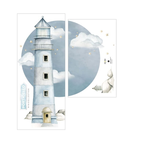 Naklejka ścienna z latarnią morską Dekornik, 77 x 100 cm-image-1