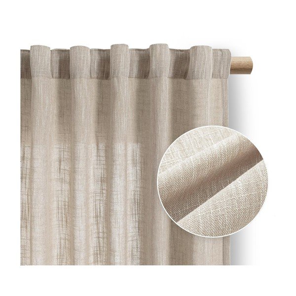 Beżowa zasłona 140x250 cm Valeta – Restilo