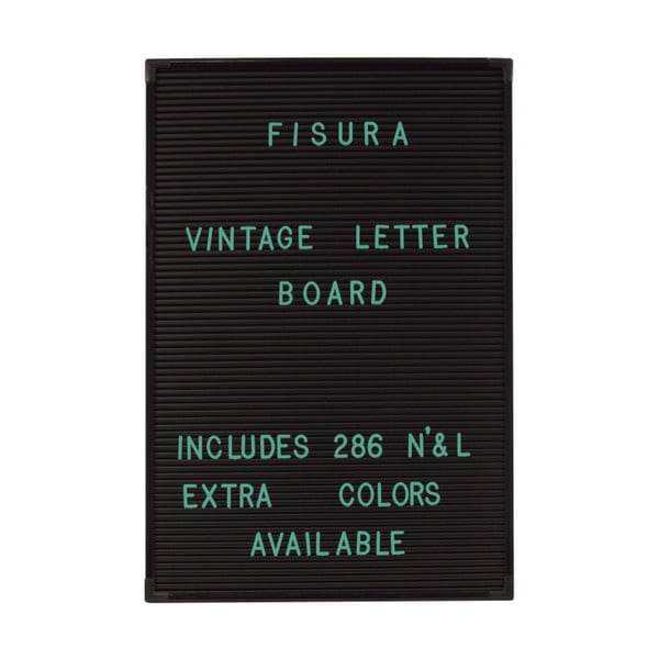 Zestaw 286 miętowych literek do tablicy Fisura Vintage
