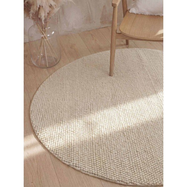 Kremowy wełniany okrągły dywan tkany ręcznie ø 200 cm Richmond Diana – Ted Baker-image-4