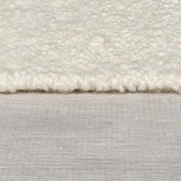 Kremowo-naturalny dywan z mieszanki wełny tkany ręcznie 160x230 cm Eric Checkboard – Flair Rugs-image-4