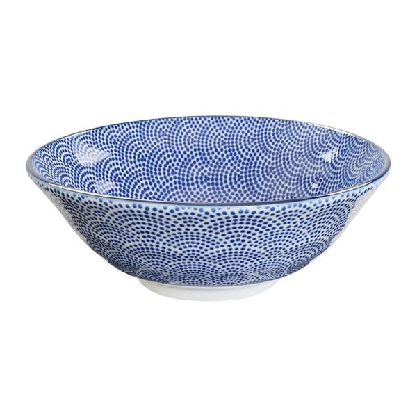 Niebieska porcelanowa misa Tokyo Design Studio Dots, ⌀ 21 cm
