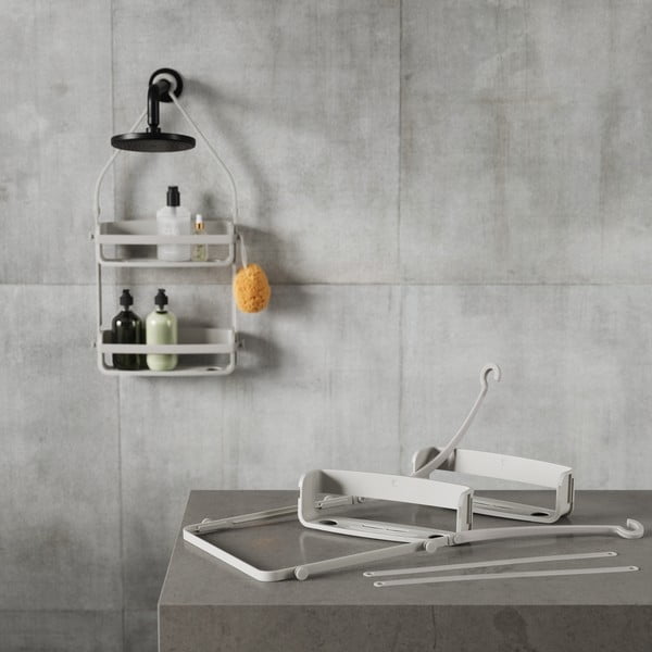 Szara wisząca plastikowa półka łazienkowa Flex – Umbra-image-1