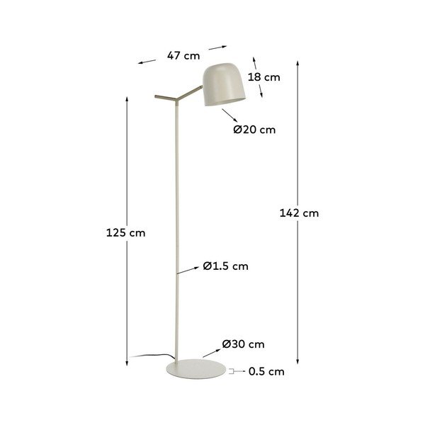 Beżowa lampa stojąca Kave Home Alish-image-4