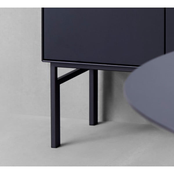 Czarny barek w dekorze dębu 91x111 cm Edge – Hammel Furniture-image-4